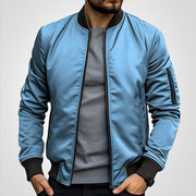 Thomas | Klassische Herren-Bomberjacke Mit Leichtem Übergangskomfort – Blau
