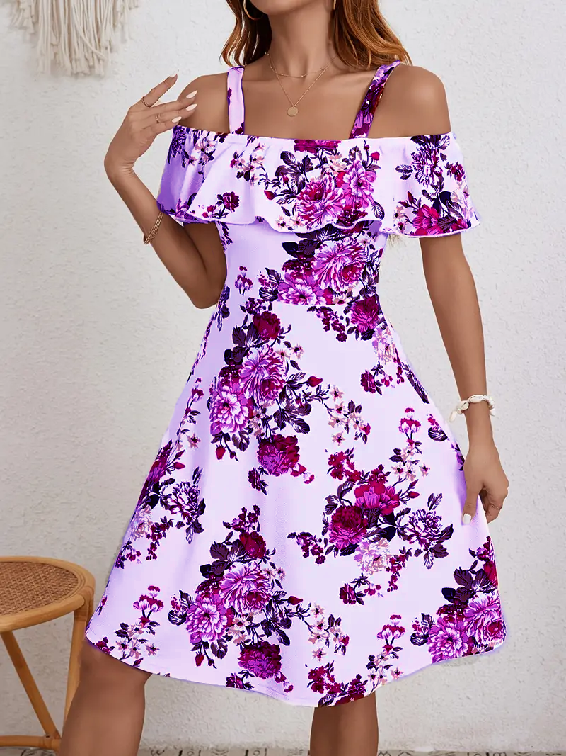 Carol - Bezauberndes Blumen Carmenkleid