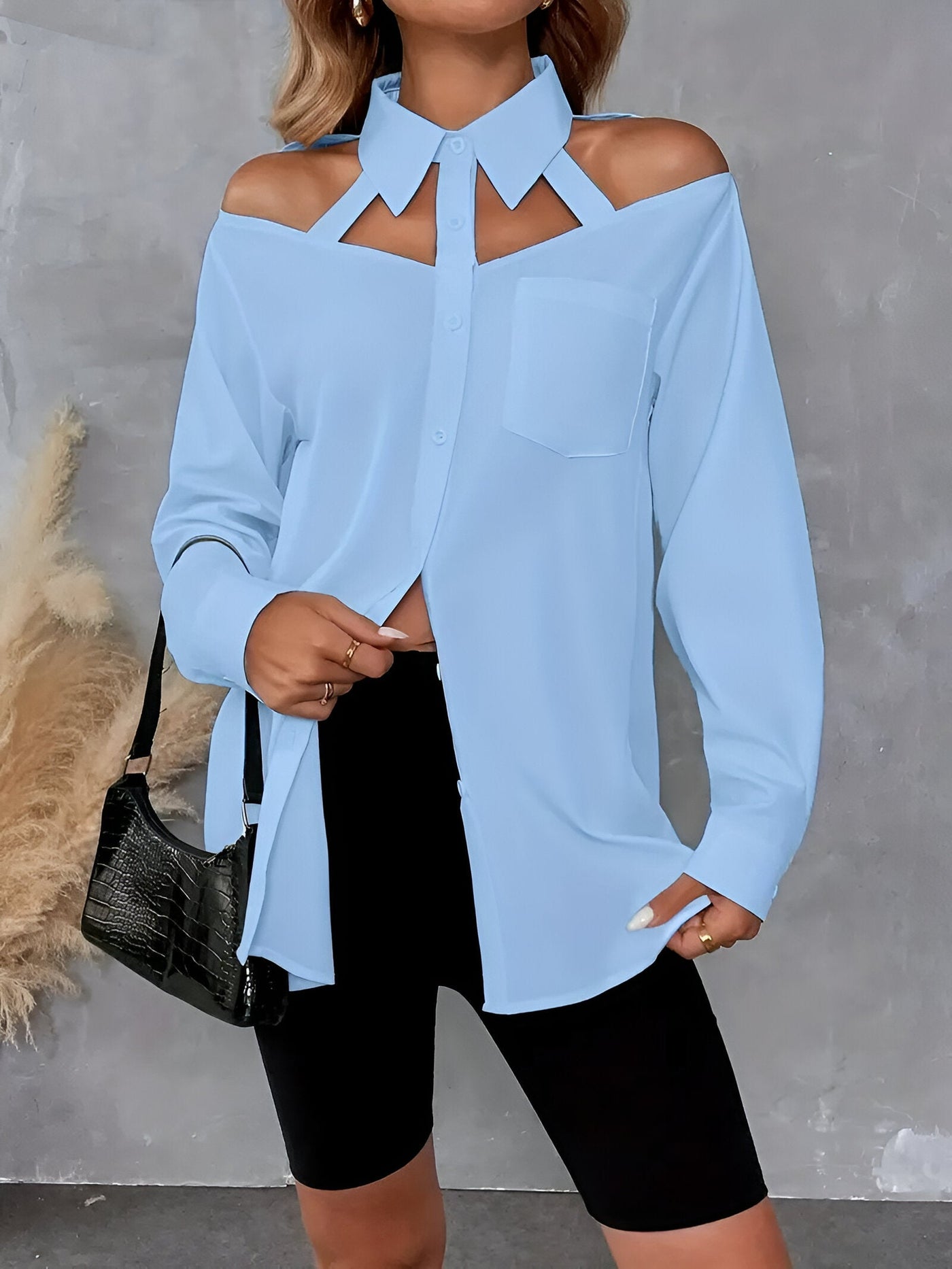 Nayra - stylisches hemd mit knopfverschluss