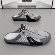 Herren Farbblock Rückenfreie Slip-On Sneaker – Grau