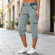 Astrelia - Utility-Cargo-Caprihose – Hellblau