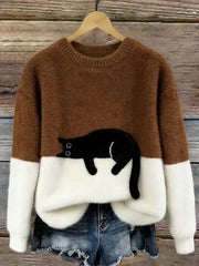 Mirevalyn - Weichgriff-Pullover – Braun