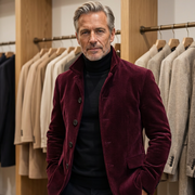 Jan | Hochwertige Herrenjacke klassisch elegant – Burgunder