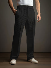 Dartmoor - Texturierte Hose mit geradem Bein – Schwarz
