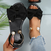 Elinette - Luxuriöse Slip-on-Sandalen – Schwarz