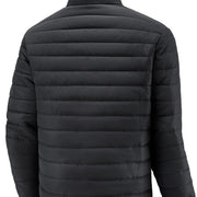 Cael - Strukturierte Stehkragenjacke – Schwarz