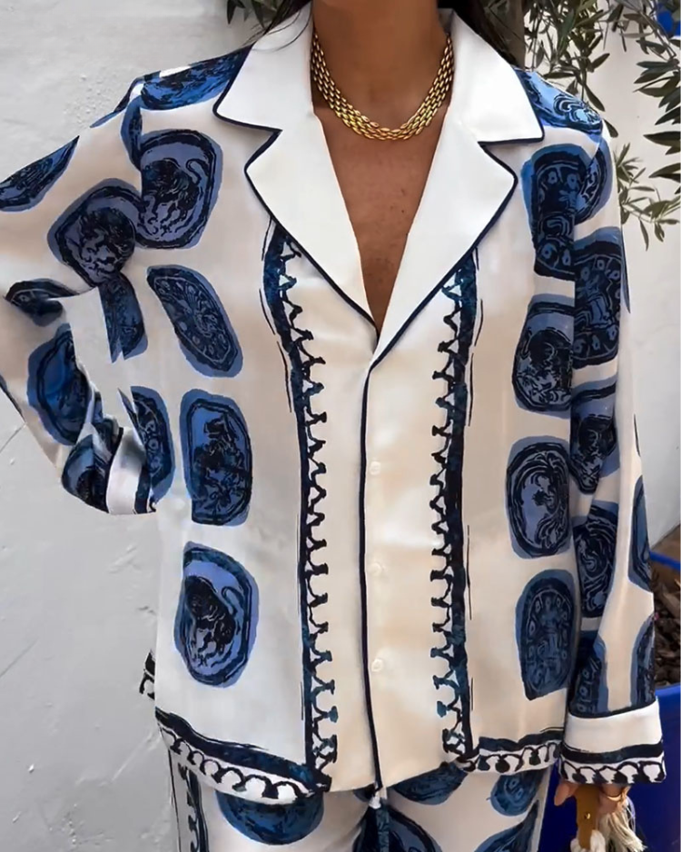 Zweiteiler-Set | Auffälliger Print | Elegant & Komfortabel