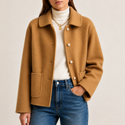Genevara - Soft-Touch-Kurzjacke – Camel