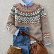 Solaria - Weicher Strickpullover – Braun