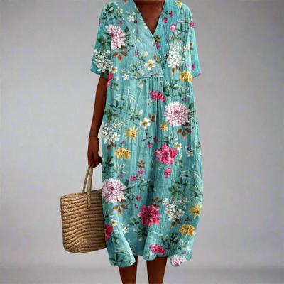 Vroni | Sommerkleid mit Blumenmuster aus hochwertigem Stoff