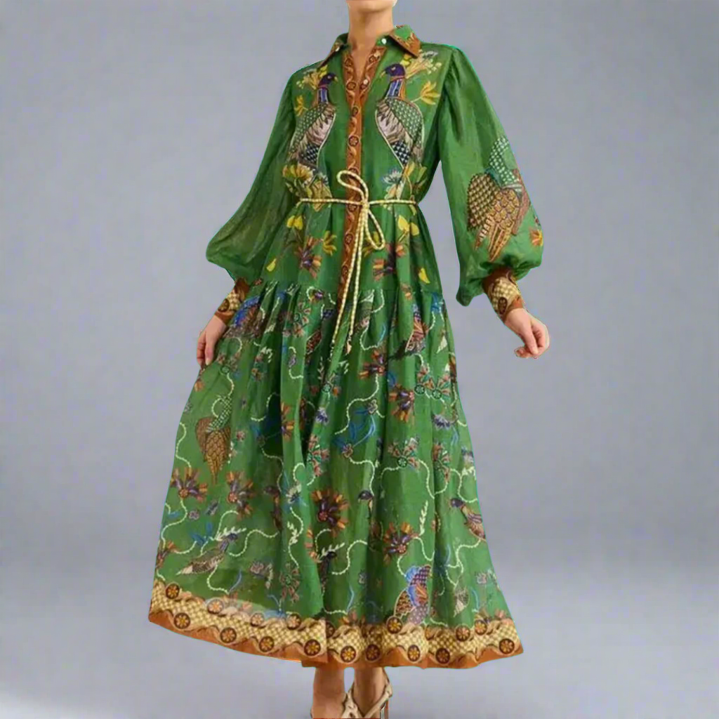 Veleda | Premium Maxikleid mit elegantem V-Ausschnitt