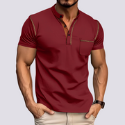 Stefan - Elegantes, luftdurchlässiges Herren-Poloshirt – Rot