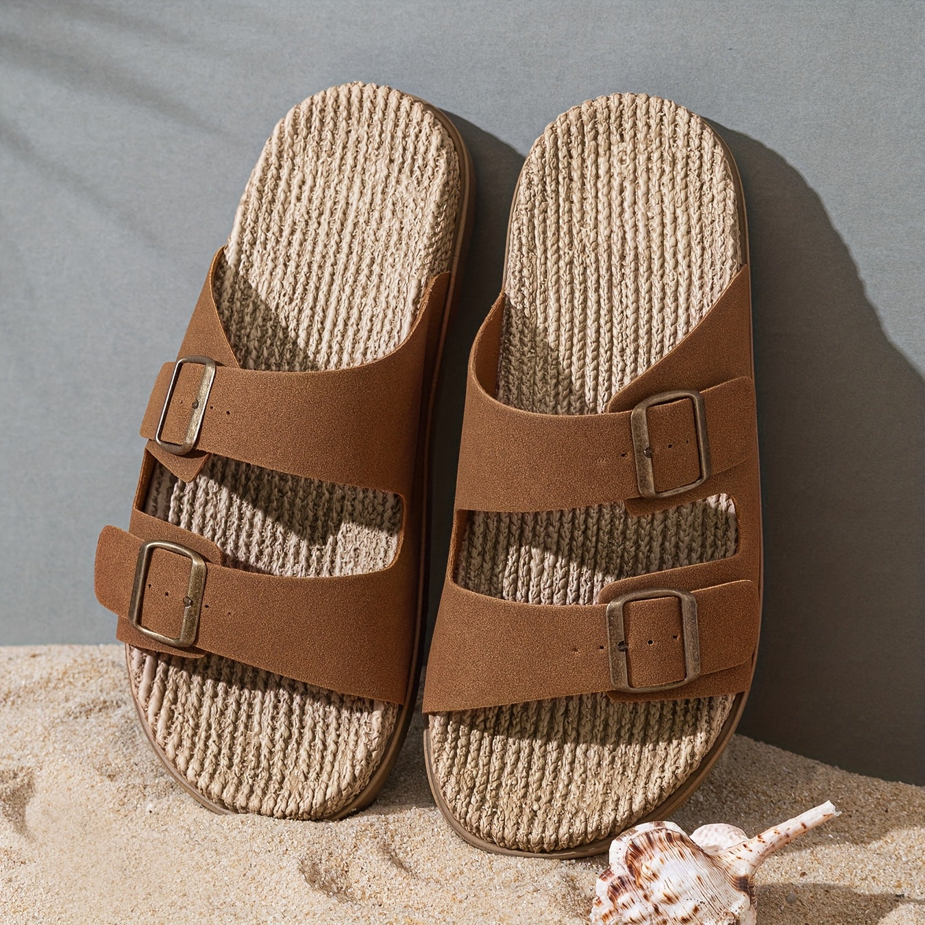 Stylische Herren Sommer-Slipper mit verstellbaren Riemen - GripStep