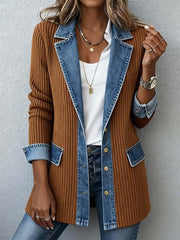 Zyrelle - Legerer Strickcardigan mit Knopfleiste – Khaki