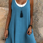 Beatrixa - Leichtes Midikleid – Blau