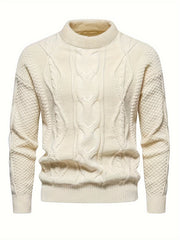 Kael - Strickpullover mit Stehkragen – Weiß
