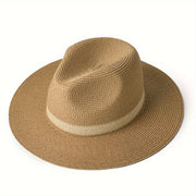 Sonnenhut mit breiter Krempe für Damen und Herren – SunShield Panama – Khaki