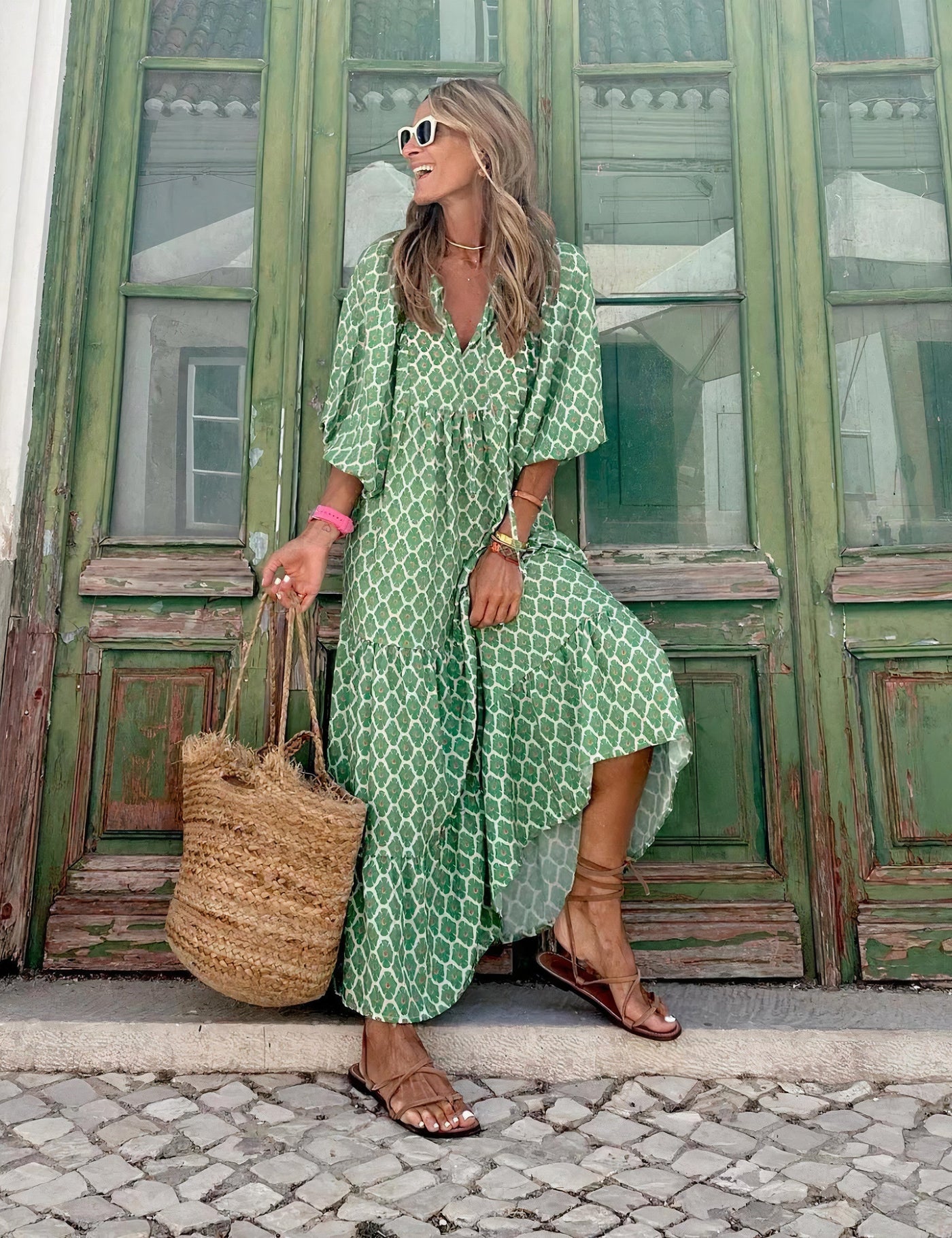 Bohemian Langes Midikleid für Damen