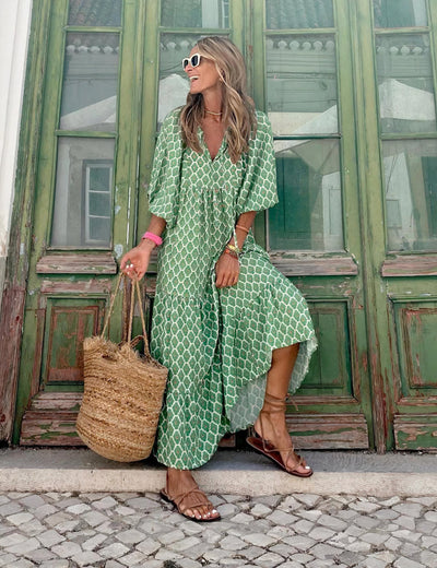 Bohemian Langes Midikleid für Damen