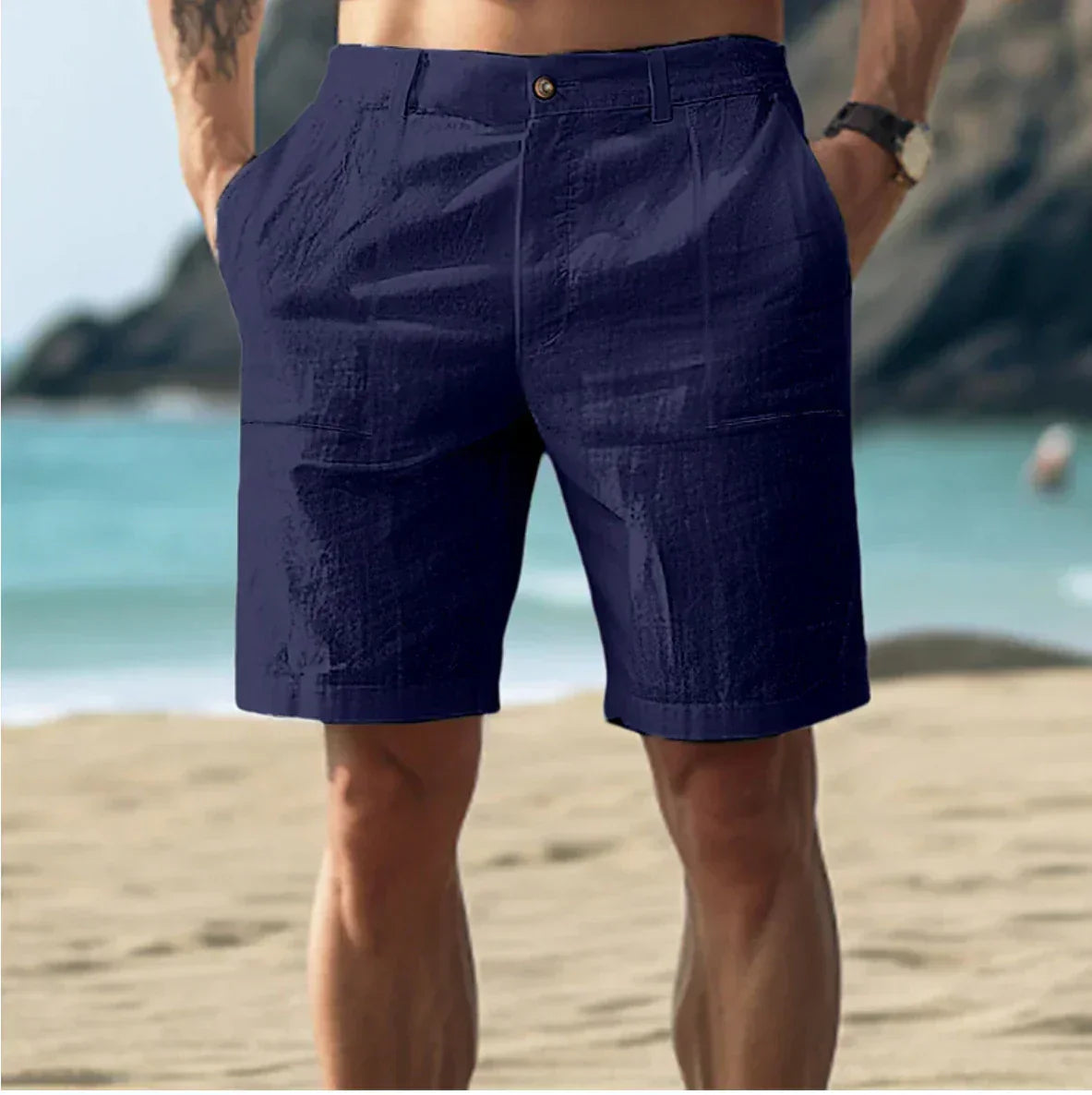 Sommer-Leinen-Shorts für Männer
