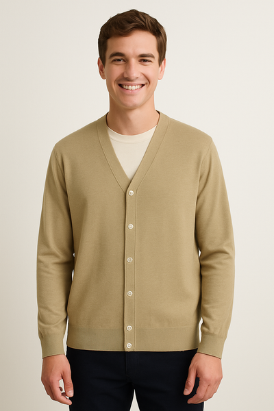 Adam Strickjacke mit V-Ausschnitt und Knöpfen