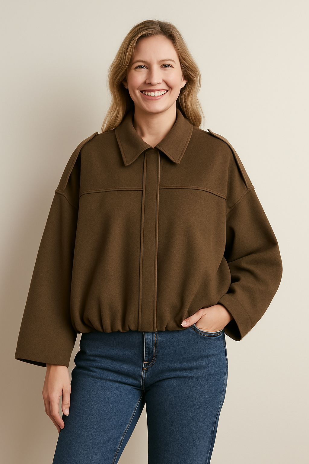 Agnes Kurzjacke Oversized Ballonärmel