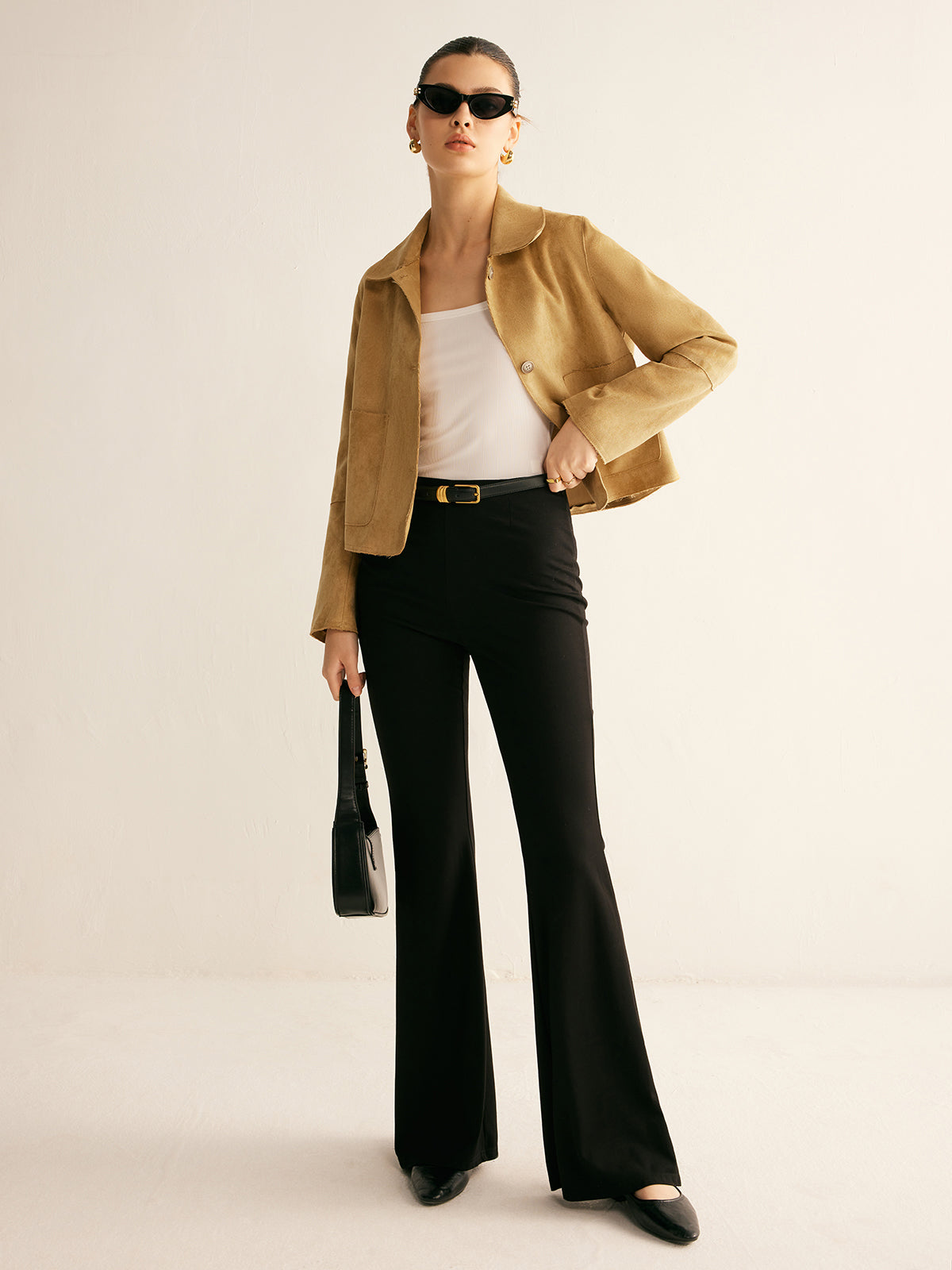 Wildlederjacke | Kurzschnitt | Elegante Silhouette