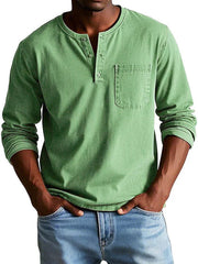 Emmett - Softtouch-Henleyshirt – Grün