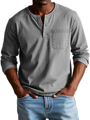 Emmett - Softtouch-Henleyshirt – Grau