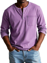 Emmett - Softtouch-Henleyshirt – Lila