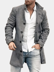 Theron - Zeitloser Trenchcoat – Grau