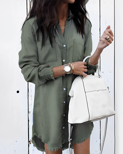 Mariana - Denim-Hemd mit Knopfleiste