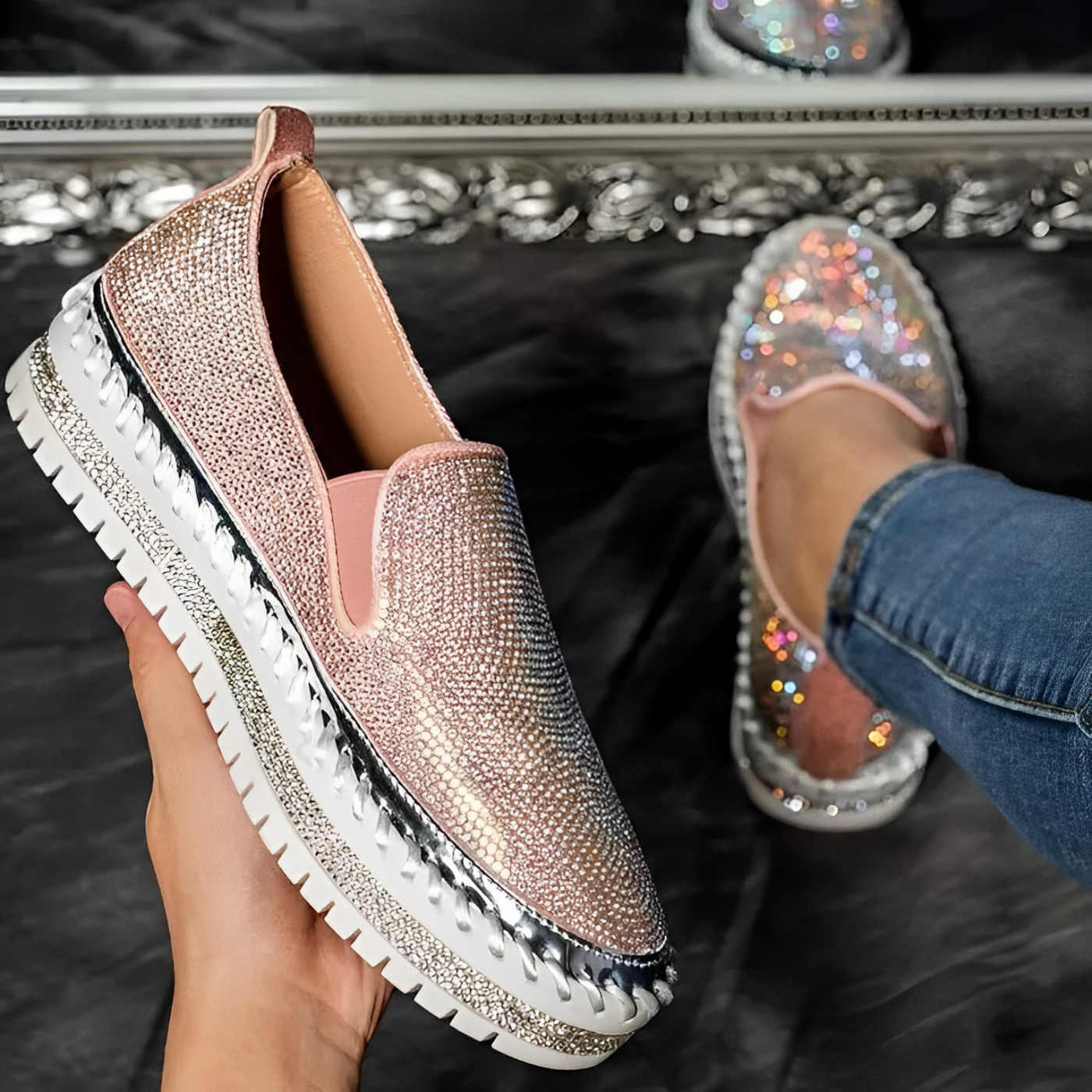 Candy Gem - Funkelnde Diamant-Loafer