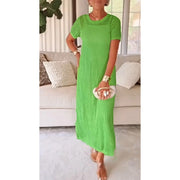 Livia | Elegantes Maxikleid Damen Elegant – Grün