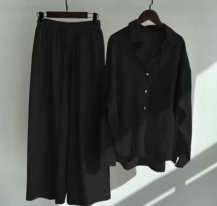 Luftiges zweiteiliges Sommer-Set aus Leinen – Geneve