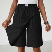Alvara - Weicher Wickel-Skort – Schwarz