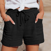 Hanneke - Komfortshorts mit Taschen – Schwarz