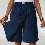 Floris - Atmungsaktiver Wickel-Skort – Dunkelblau