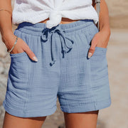 Hanneke - Komfortshorts mit Taschen – Blau