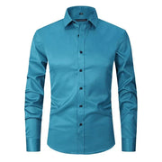 Braony | Klassisches Langarmh Herrenhemd mit modernem Slim-Fit – Armee grün