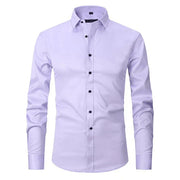 Braony | Klassisches Langarmh Herrenhemd mit modernem Slim-Fit – Lila