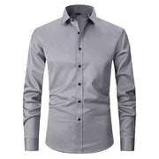 Braony | Klassisches Langarmh Herrenhemd mit modernem Slim-Fit – Grau