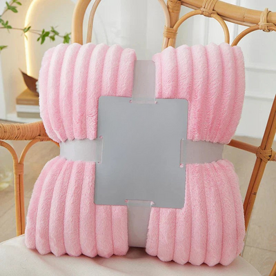 Breit gestreifte Flanell-Fleecedecke – warm für Herbst und Winter, ideal als Bettdecke oder Kuscheldecke