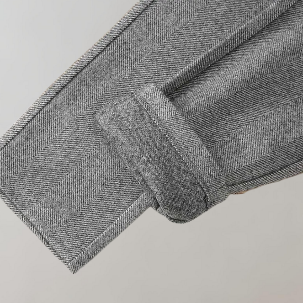 Stoffhose mit hohem Bund | Zarte Struktur | Eleganter Schnitt