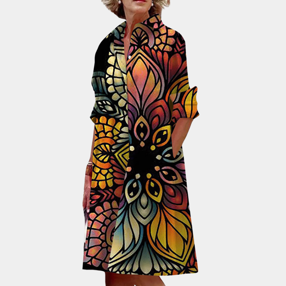 Midi-Kleid mit Print und Sommerlicher Passform – Ysolde
