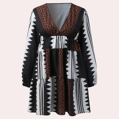 Boho-Kleid mit Ethno-Muster | Luftiger Schnitt | Stilvolle Details