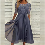 Marie | Stilvolles Damen Sommerkleid luftig und elegant – Lila