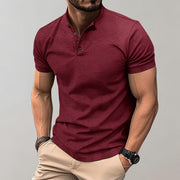 Herren Slim Fit Poloshirt Kurzarm – Modernes Stretch Freizeitshirt – Rot