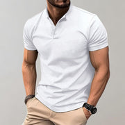 Herren Slim Fit Poloshirt Kurzarm – Modernes Stretch Freizeitshirt – Weiß