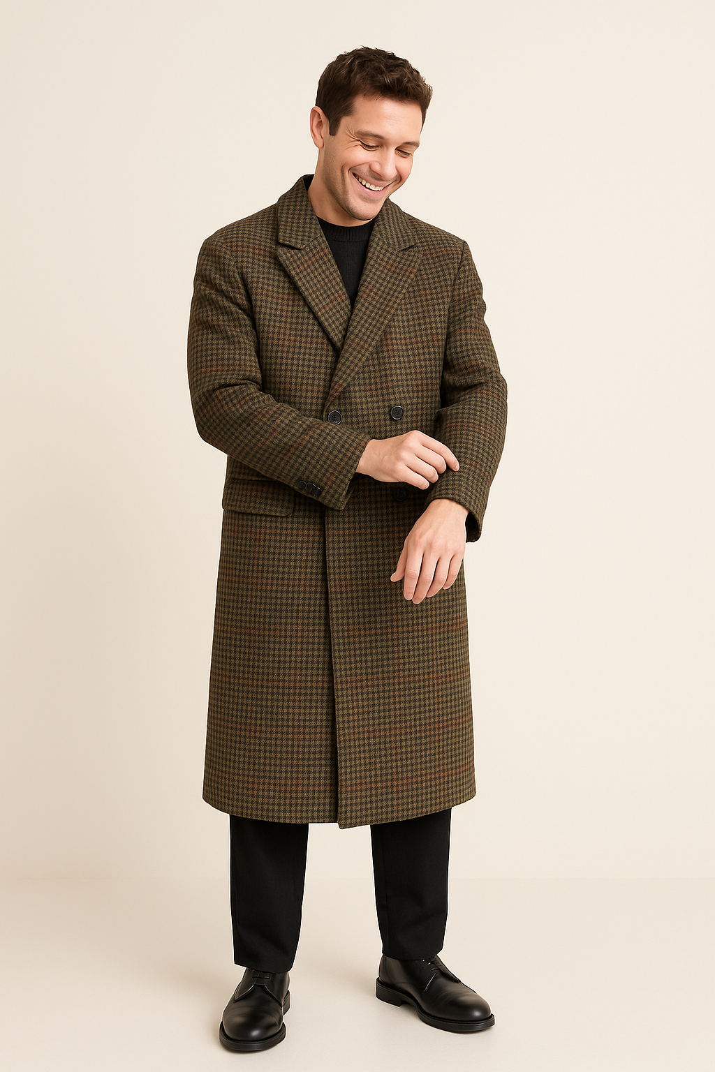 Caleb Mantel kariert Zweireiher